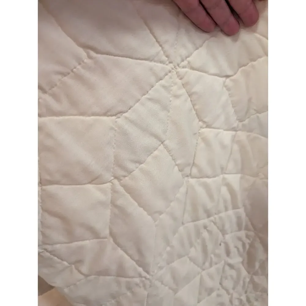Yellow Multicolor farmhouse quilt HAND sewn Patchwork HEAVY Queen Full 72